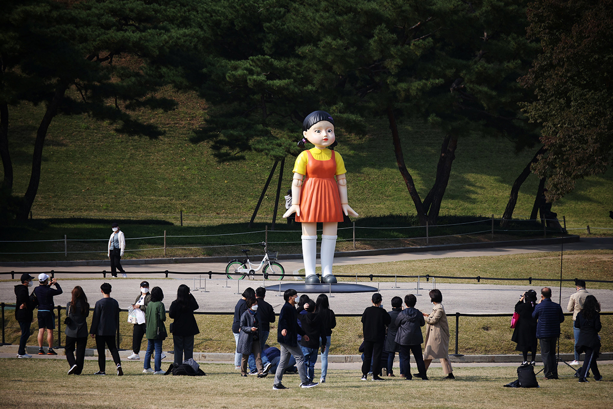 Squid Game : la poupée géante 1,2,3 Soleil existe vraiment en Corée du Sud