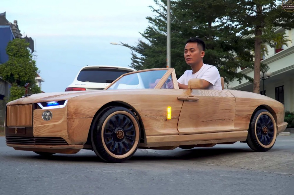 Pour son fils, ce papa créatif fabrique une Rolls-Royce en bois de ses mains ! (vidéo) Par Justine Mellado Replique-miniature-rolls-royce-4