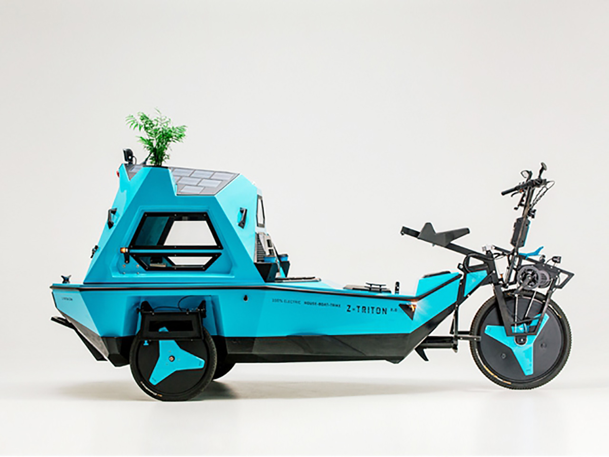 Z-Triton : un étonnant vélo caravane capable de se transformer en bateau ! (vidéo) Par Justine Mellado Velo-electrique-bateau-z-triton-1