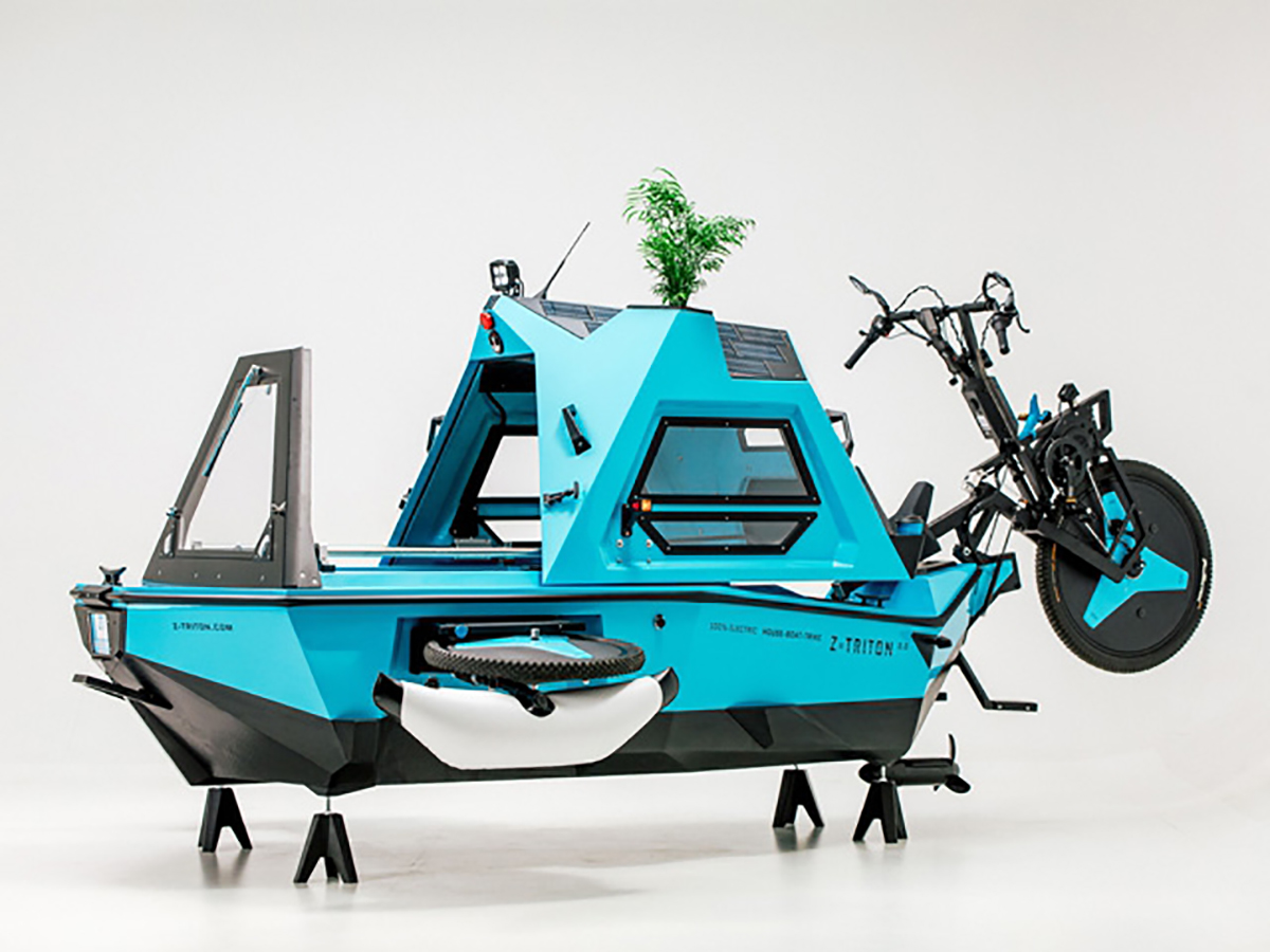 Z-Triton : un étonnant vélo caravane capable de se transformer en bateau ! (vidéo) Par Justine Mellado Velo-electrique-bateau-z-triton-2
