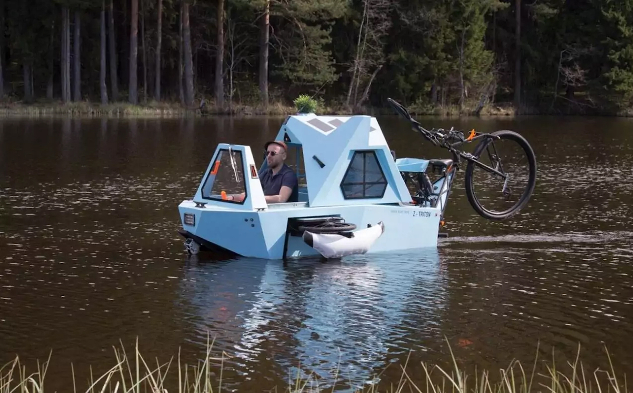 Z-Triton : un étonnant vélo caravane capable de se transformer en bateau ! (vidéo) Par Justine Mellado Velo-electrique-bateau-z-triton-R3-2