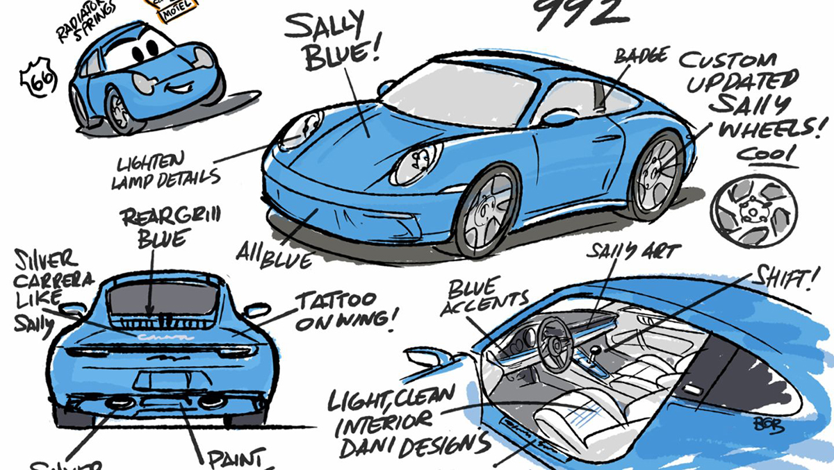 Porsche et Pixar recréent la voiture Sally Carrera du film Cars… en vrai ! (vidéo sur Bidfoly.com) Par Justine Mellado Pixar-porsche-voiture-sally-carrera-cars-10
