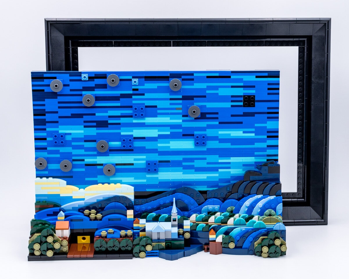 Tableau Lego Bleu Jaune Toile Avec Cadre - ProduitPOD