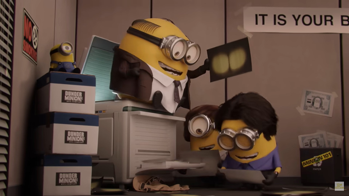 Les Minions parodient le générique de The Office pour leur dernier film ! (vidéo) Par Justine Mellado Les-minions-parodie-serie-the-office-4