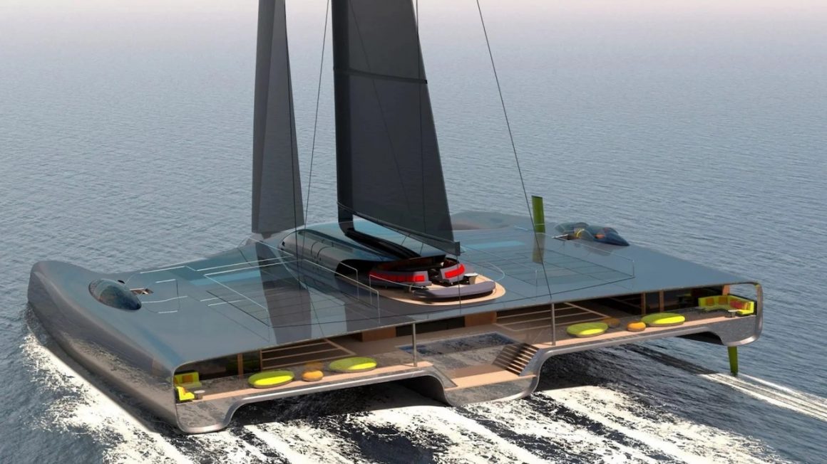 Voici Domus le premier trimaran superyacht zéro émission carbone