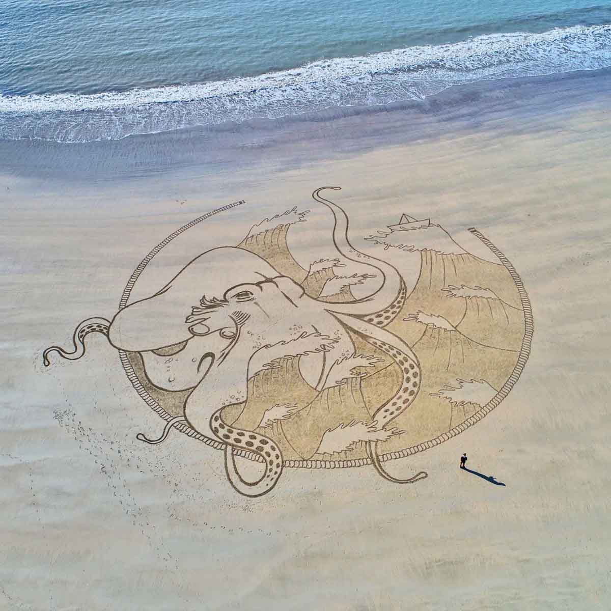 Dessin sur sable en direct France, artiste sable spectacle