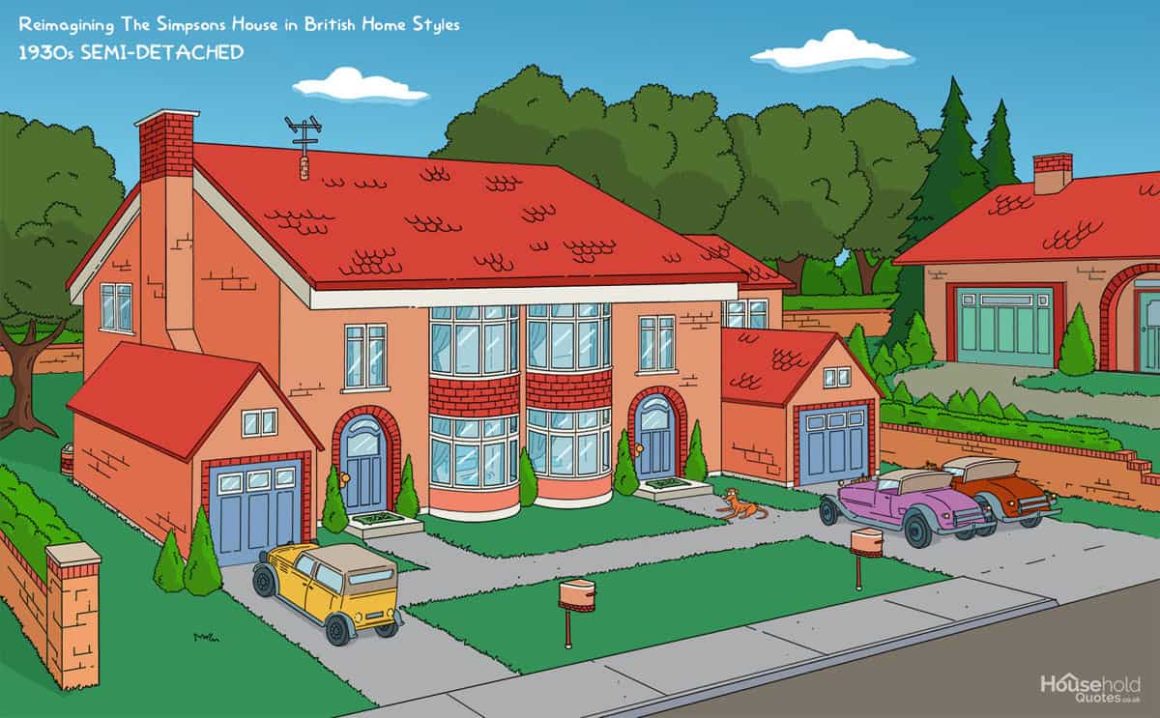 La maison des Simpson revisitée dans 8 styles architecturaux différents