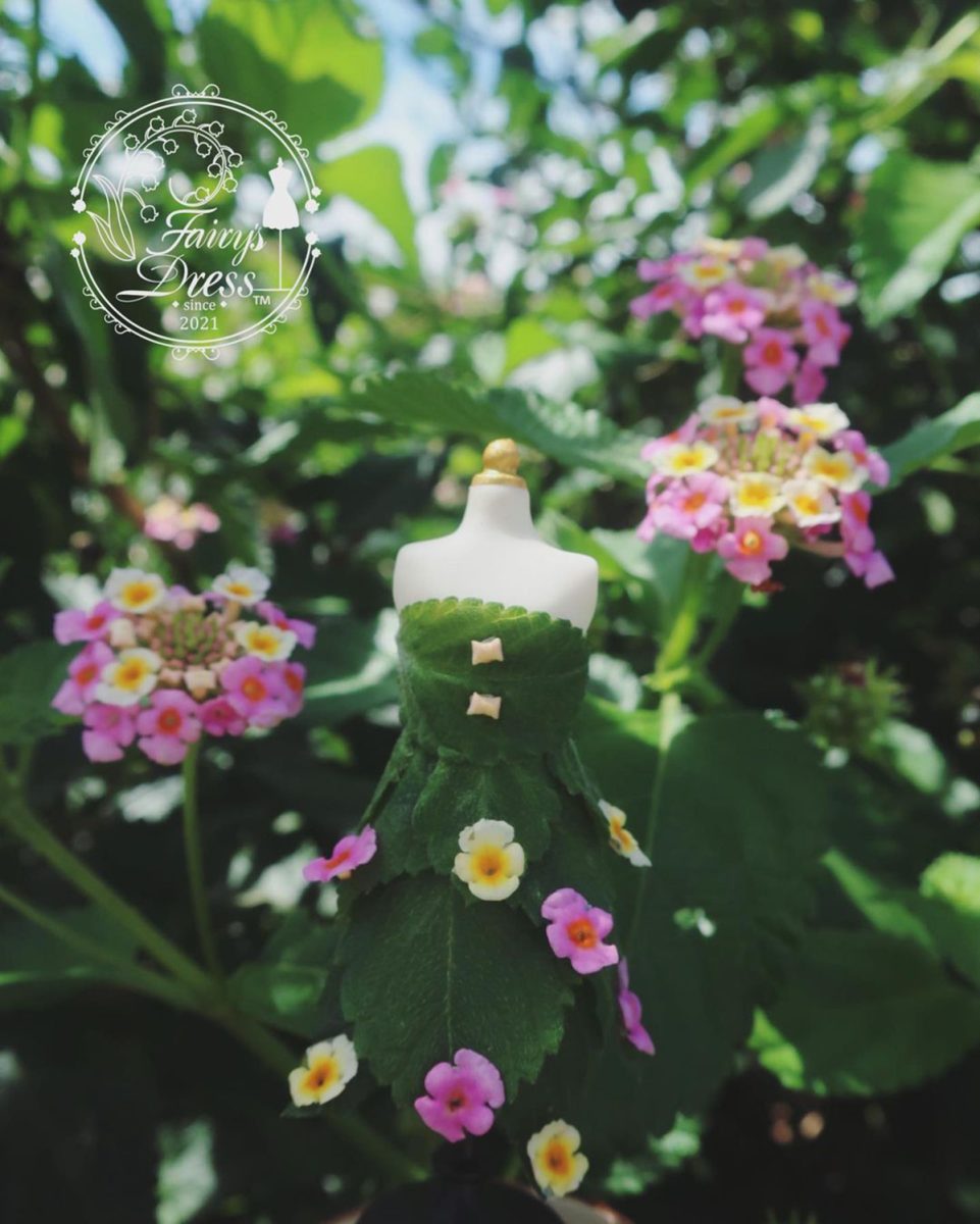 Cette créative confectionne d’adorables mini robes avec des pétales de ...