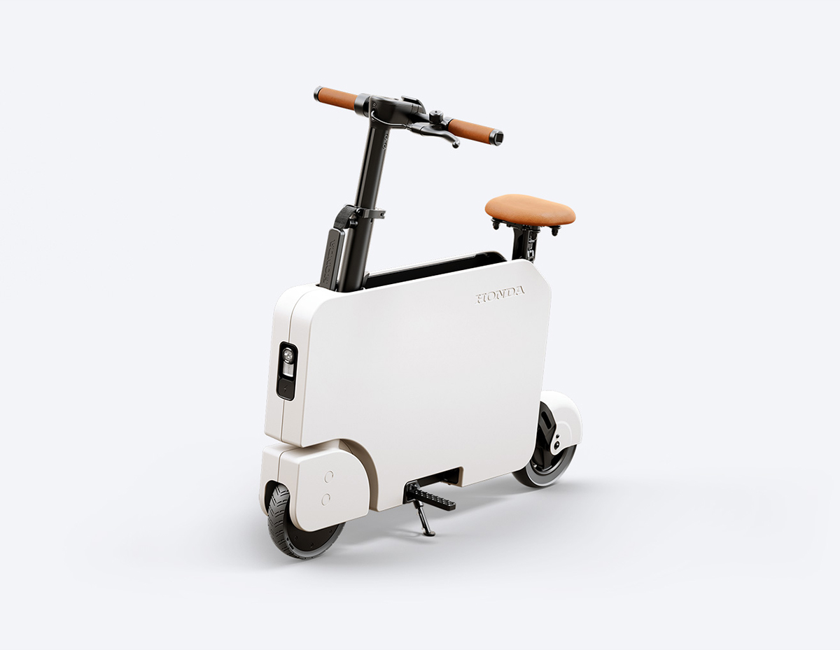 Honda dévoile un scooter électrique compact qui se plie pour être rangé  partout