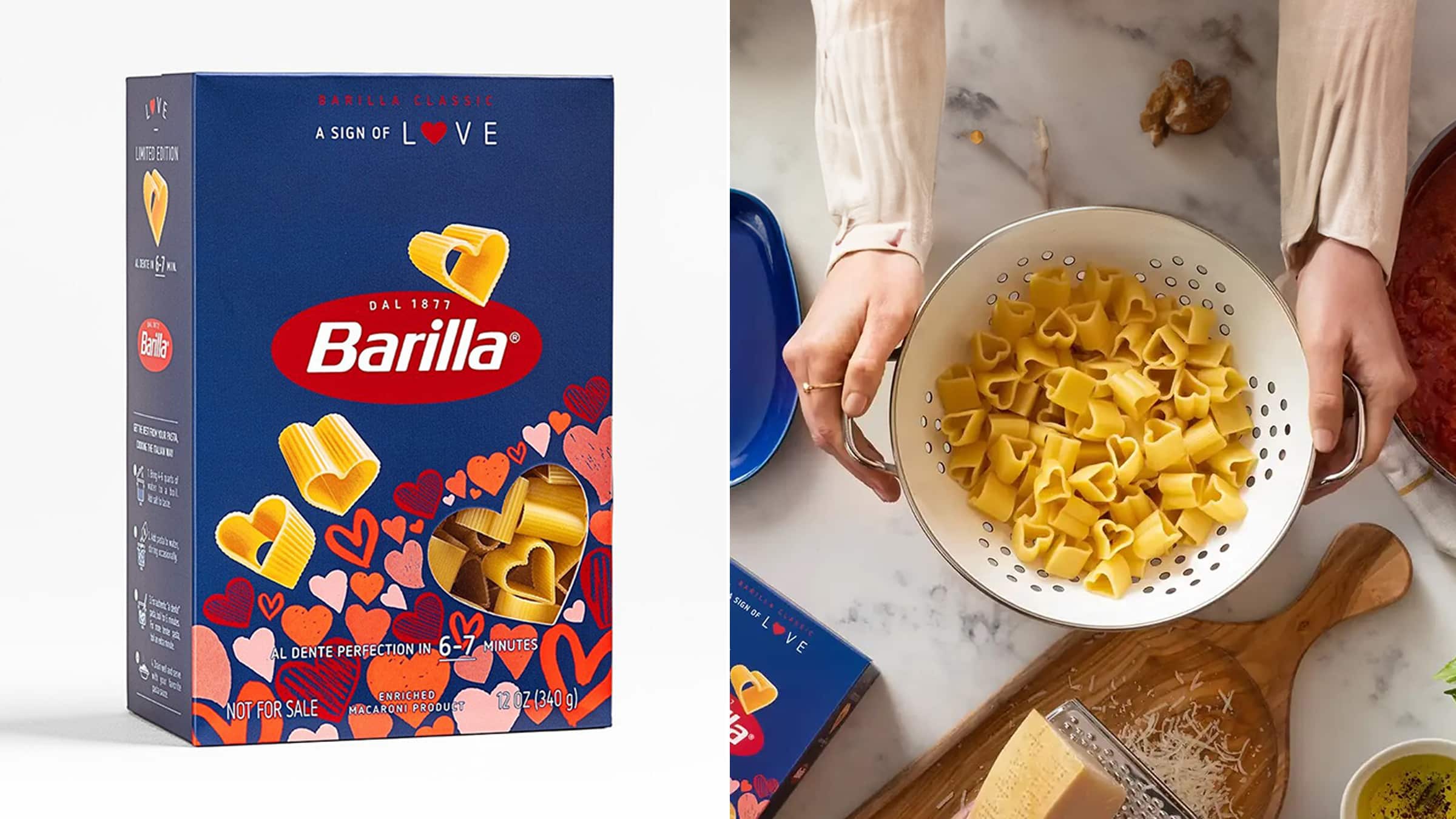 Pour la Saint-Valentin, Barilla dévoile des pâtes en forme de cœur