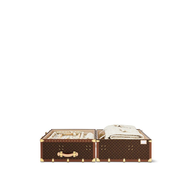 Malle De Voyage Vintage Années 30 – Décoration, Patine Stabilisée, 90x55x33 Cm