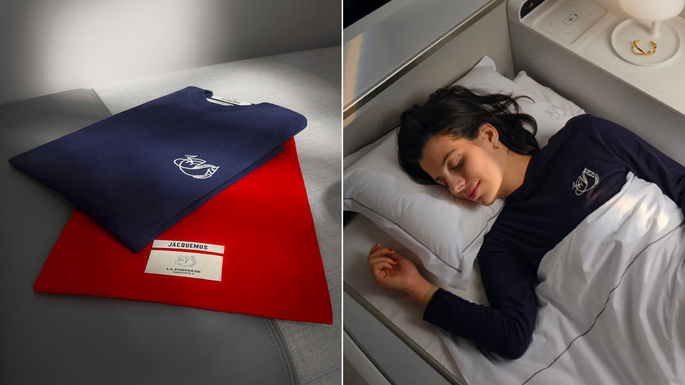 Air France et Jacquemus lancent une collection de pyjamas de luxe pour des voyages de 1ère classe