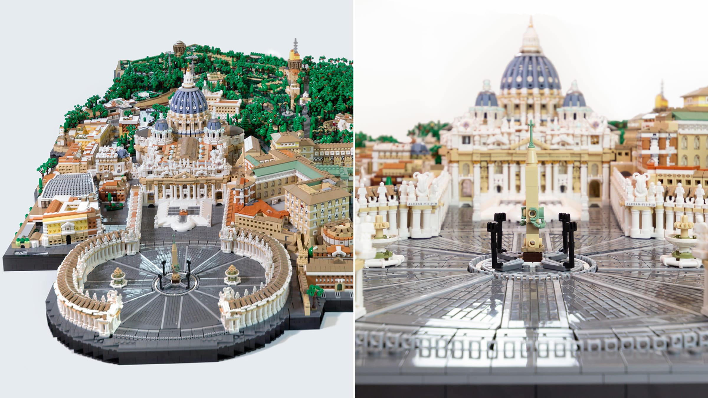 Cet artiste crée une réplique de la Cité du Vatican en LEGO avec 67 000 briques