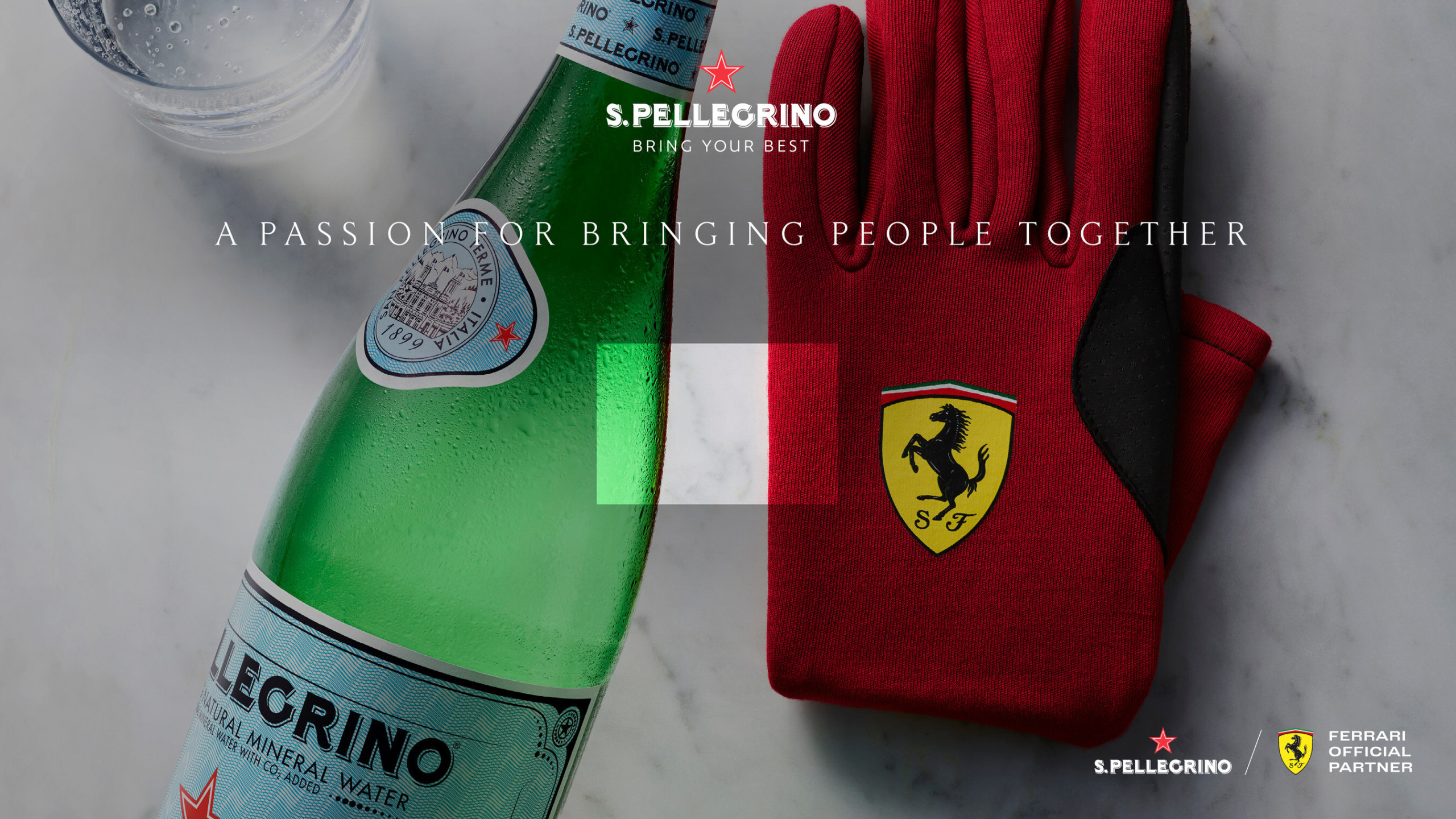 San Pellegrino D voile Son Partenariat Avec Ferrari Dans Un Visuel 